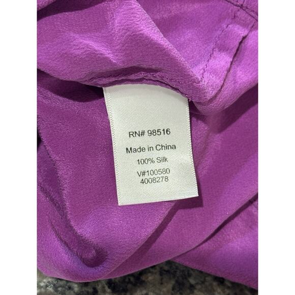 Coldwater Creek Women's Silk Dress Size M Purple - No Belt - Picture 3 of 4
